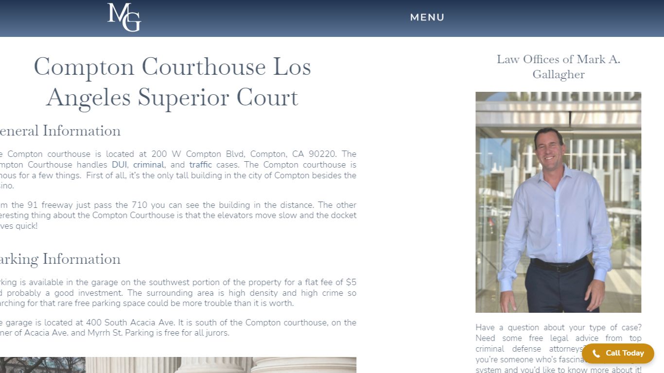 Compton Courthouse Los Angeles Superior Court - Mark A. Gallagher